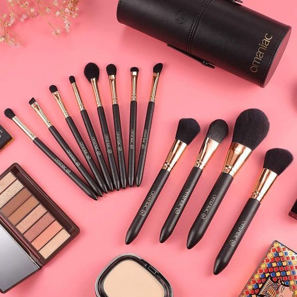 OMANIAC Professional Makeup Brushes Set (12Pcs)